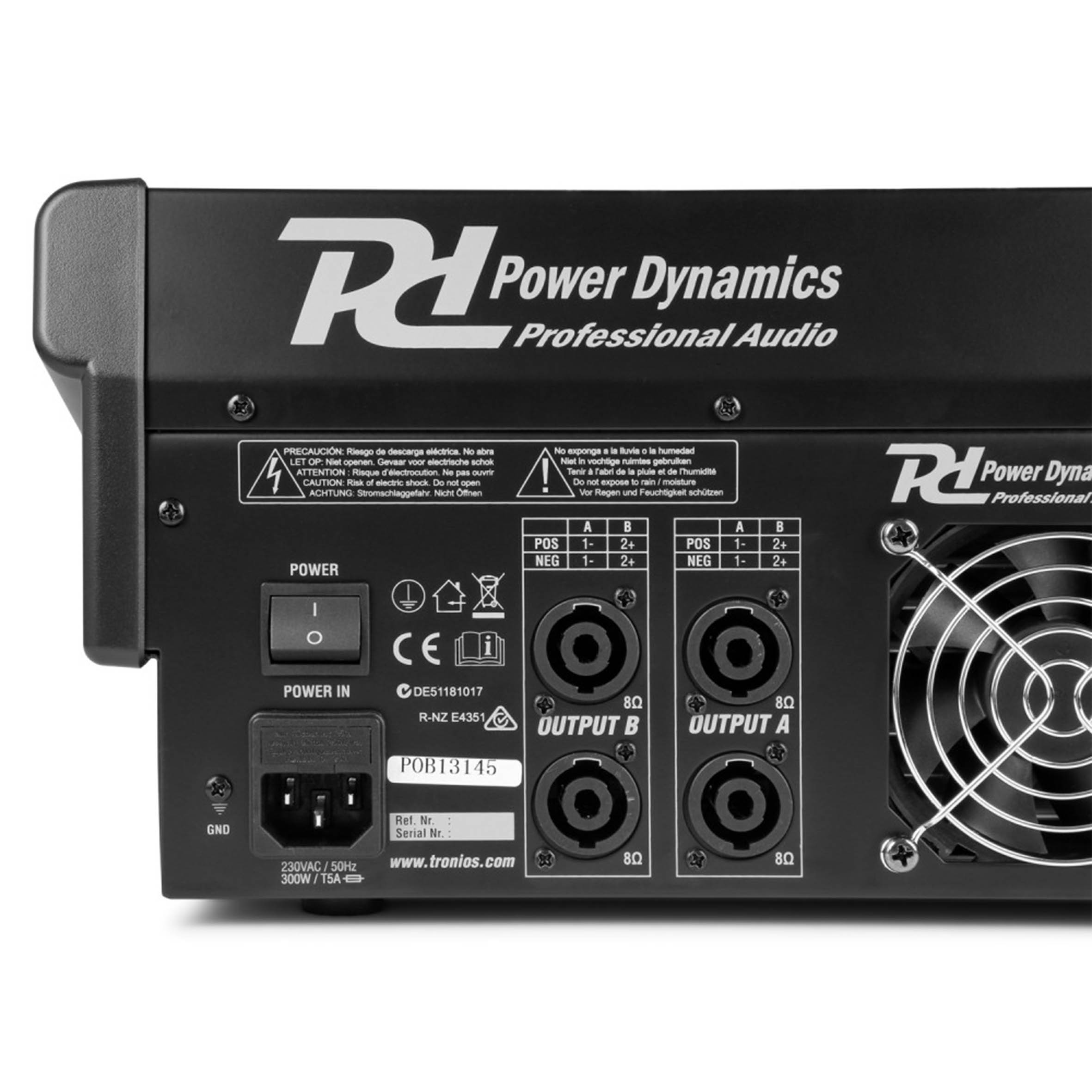 Power Dynamics DM-M804A - Console de Mixage Amplifiée 8 Canaux, USB MP3 BT