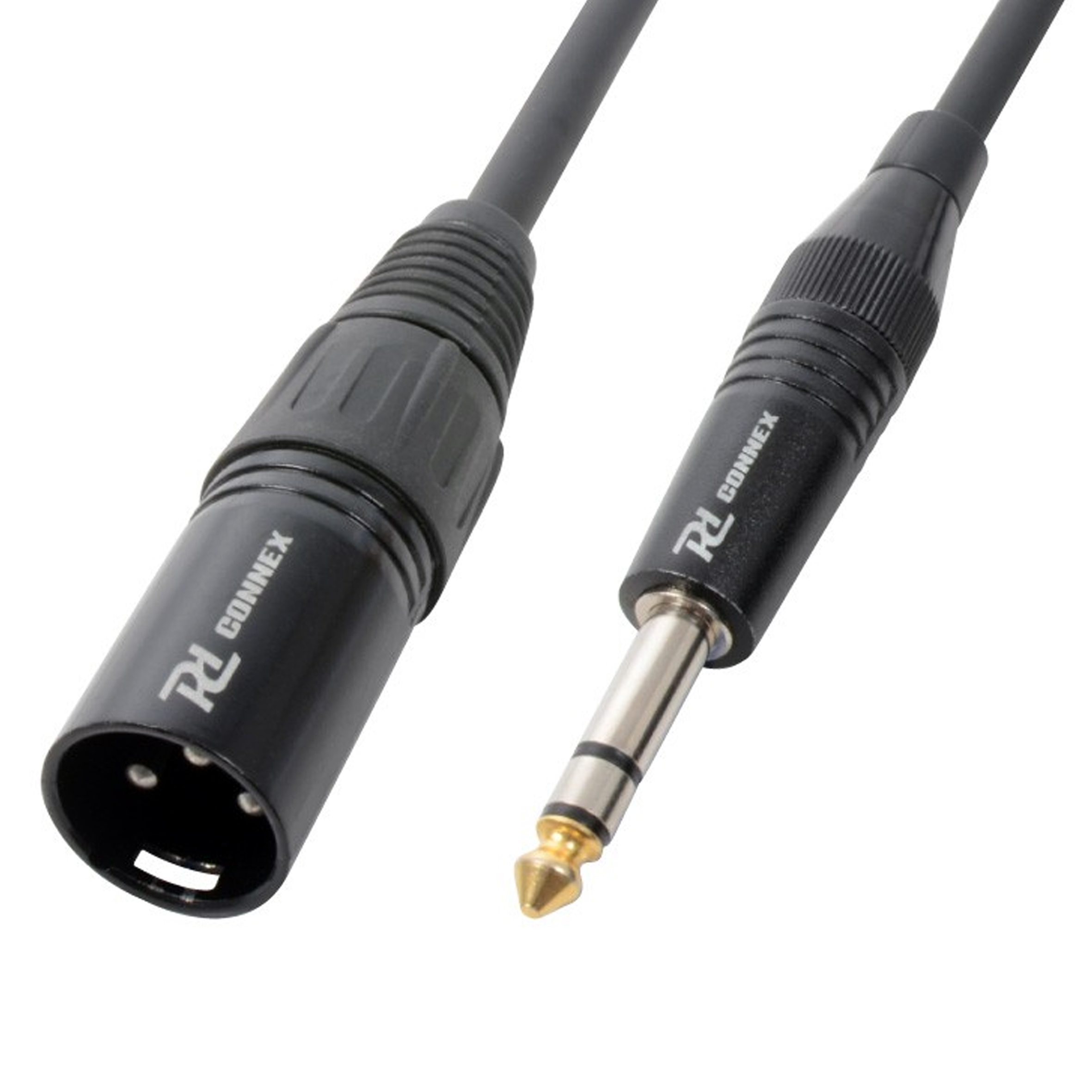 Balance cable XLR male to 6.3 mm jack male. 3m. Black