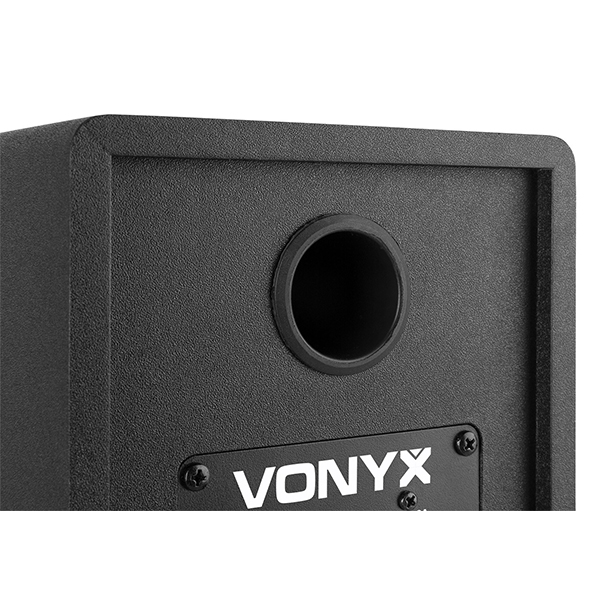 VONYX SMN50B Enceintes Monitoring - Paire d'Enceintes de Studio 5 Pouces,  Puissance 140 Watts Max, Réglages Graves et Aigus, Qualité Idéale pour  Mastering en Studio : : Informatique