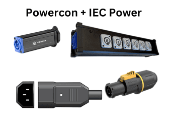 Powercon + IEC Power Connectors