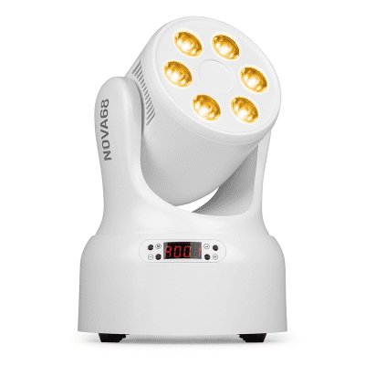 BEAMZ NOVA68-WH LED MOVING HEAD WASH 6x 8W RGBW WHITE