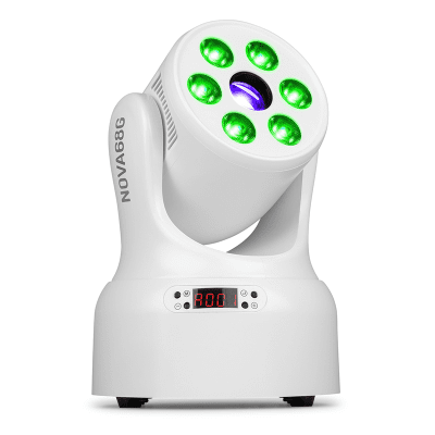 BEAMZ NOVA68G-WH LED MOVING HEAD WASH 6x 8W RGBW GOBO WHITE